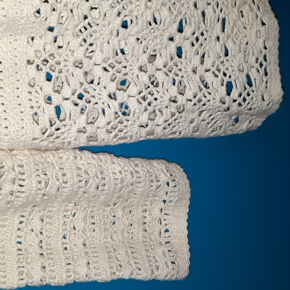 Lucky Brand Live in Love cream coloured soft 100% cotton knit pullover L - Picture 4 of 8